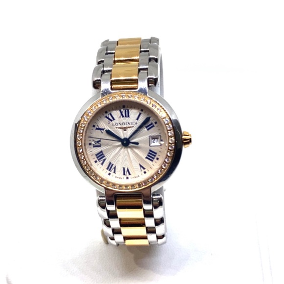 Longines PrimaLuna 18k Gold Steel DIamond Cream Dial Ladies Watch - Picture 13 of 16